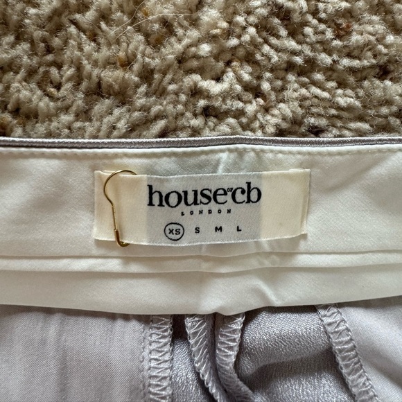 House of CB Alivia Loose Fit Trousers Pants in Silver size XS - Picture 7 of 7